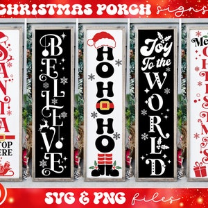 Christmas Porch Sign svg Bundle, Christmas Porch sign svg, Merry Christmas Welcome sign svg, Christmas vertical sign svg