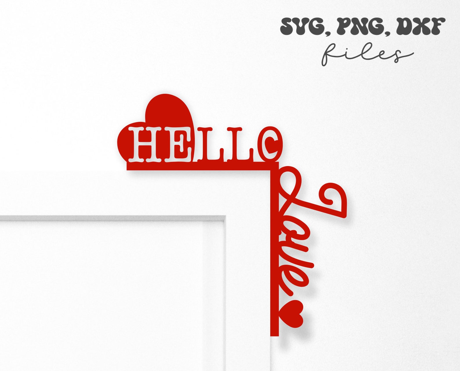 Valentines Door Corners SVG Bundle Valentine's Day Svg Etsy