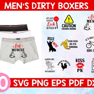 Herren Boxer Bundle svg, Boxer Slip svg, lustige Männer Boxer svg, schmutzige Unterwäsche svg, Valentinstag svg, Geschenk für ihn svg