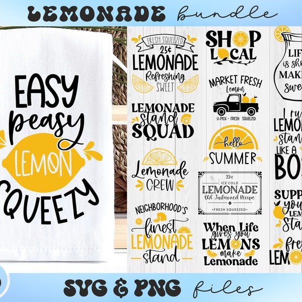 Lemonade SVG Bundle,Lemonade stand svg,Lemonade sign svg,Freshly squeezed svg,When life give you lemons svg,Lemonade cart svg