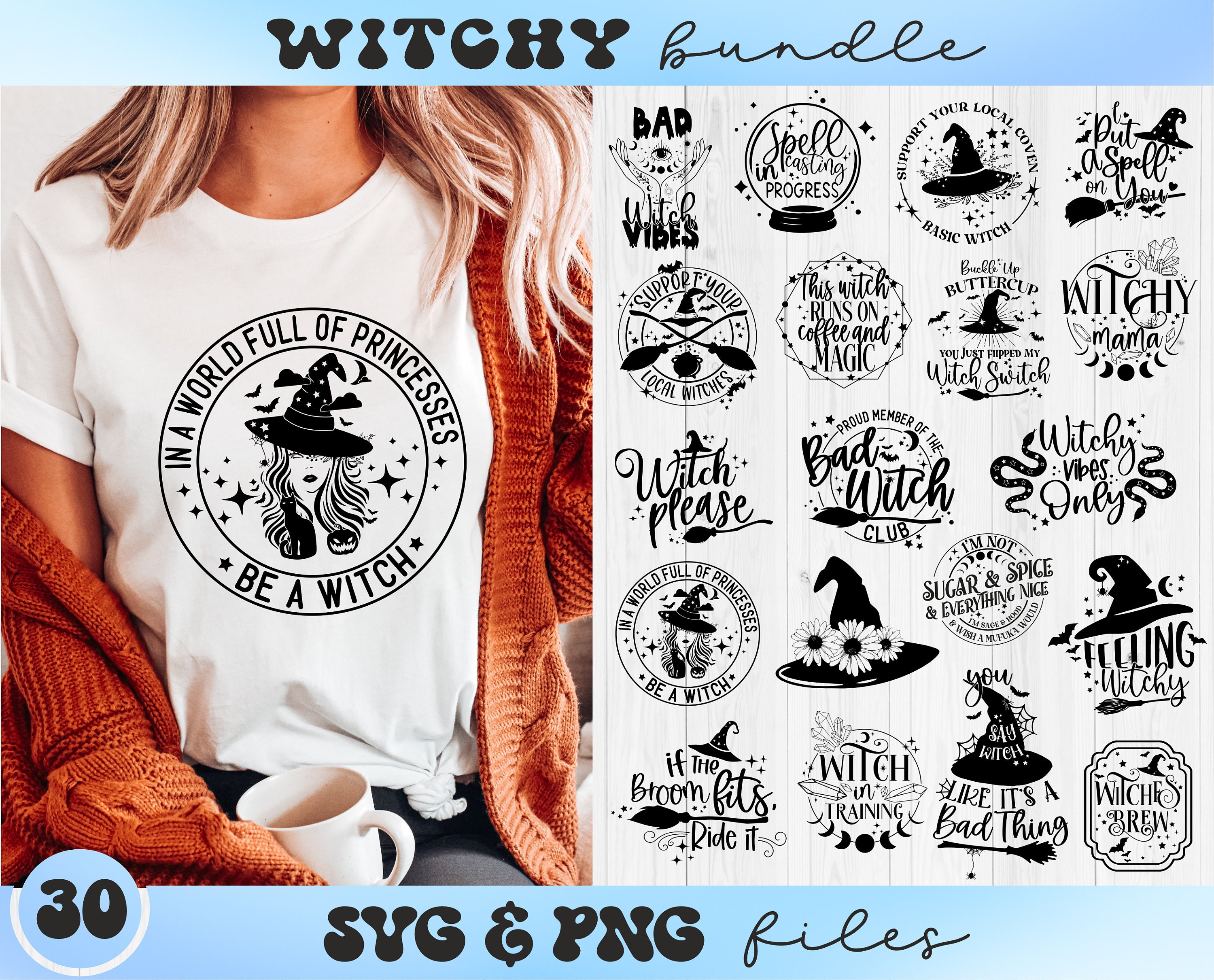 Witchy SVG Bundle,Witchy quotes svg,Witch svg shirt,Magic quote svg,Halloween svg,Support your local Witches svg,Witches Coven svg