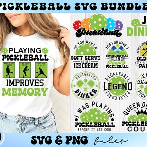 Pickleball SVG Bundle, Pickleball Shirt svg, Pickleball Player svg, Peace Love Pickleball svg, Pickleball est ma thérapie svg