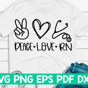 Free Free 111 Peace Love Nurse Svg SVG PNG EPS DXF File