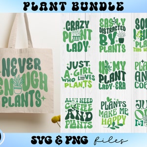 Paquete SVG de plantas, Crazy Plant Lady svg, Plant Mom Shirt svg, Sólo uno más svg, Nunca suficientes plantas svg, En mi Plant Lady Era svg