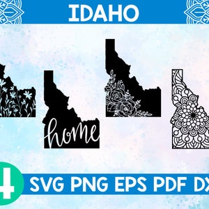 Floral Idaho svg,Idaho state svg,Idaho mandala svg,Home sweet home svg,Idaho cut file svg,Idaho zentangle svg
