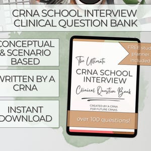 CRNA School Interview Clinical Question Bank, Critical Care Concepts Answer Key and Rationales, ICU Nursing Study Guide, In-Depth Rationales