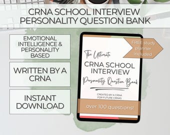 CRNA School Interview Question Bank: Personality & Soft Skills Prep, Emotional intelligence questions (PDF Download)