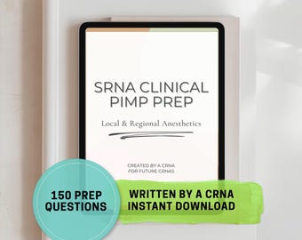 SRNA Clinical Pimp Prep: Local & Regional Anesthesia Study Guide (PDF Download