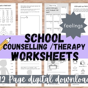 Gevoelensbundel - Counseling Therapie Maatschappelijk werkbladen voor kinderen: creatieve expressie verkennen van emoties Body Mapping Coping-mechanismen