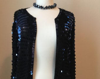 navy sequin jacket