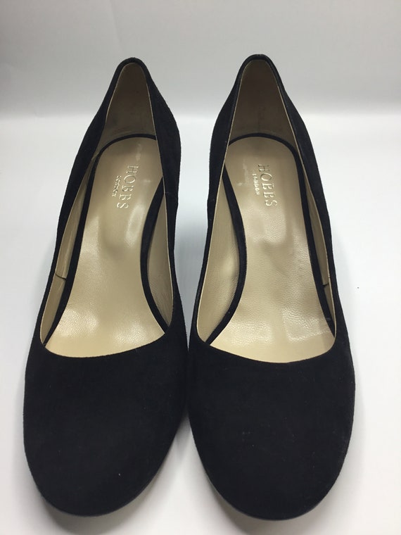 UNWORN Hobbs London Black suede leather Pumps Hee… - image 1