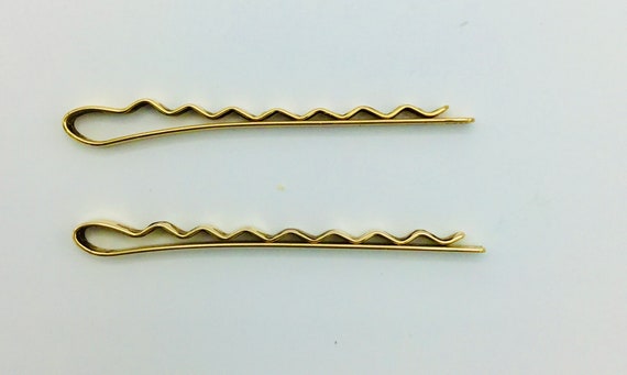 14k Solid Gold Bobby Pins/ Hair Pin Vintage RARE - image 2