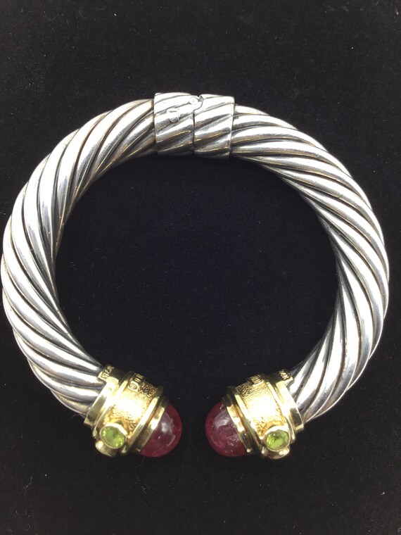 DAVID YURMAN 925./14k Gold 10MM Renaissance Bracel