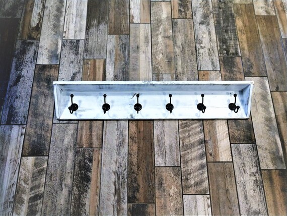 48 Inch Large Coat Rack With Shelf Wall Mounted Hooks