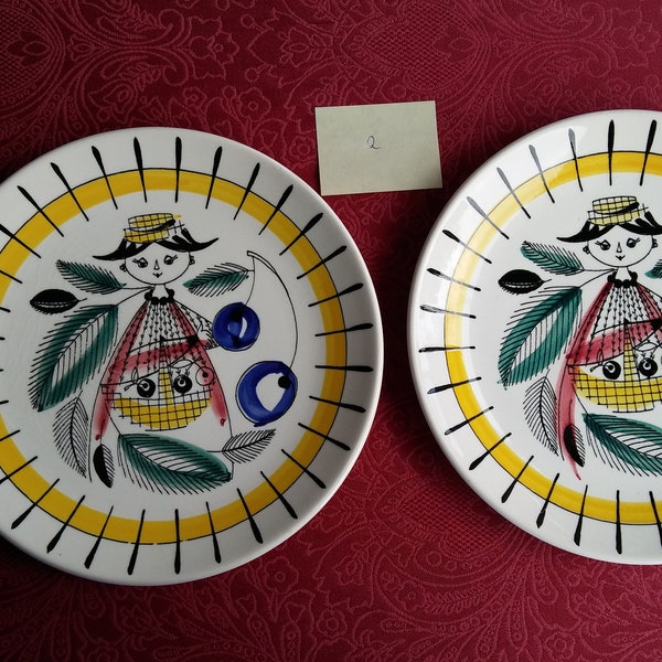 2 plates Stavangerflint, Design: Darling by Inger Waage, Set. number 2