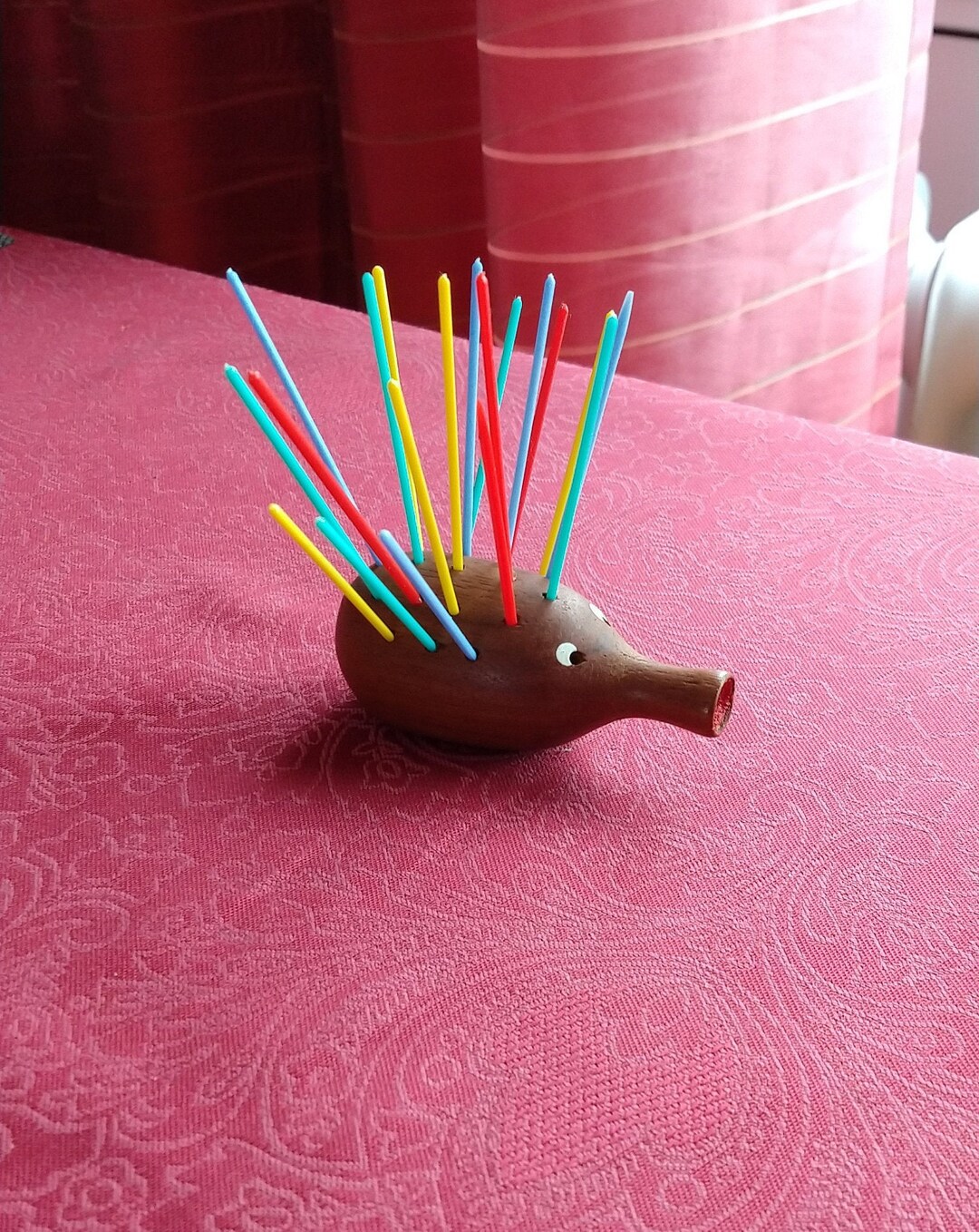 Hedgehog Made of Teak With Cocktail Skewers Etsy