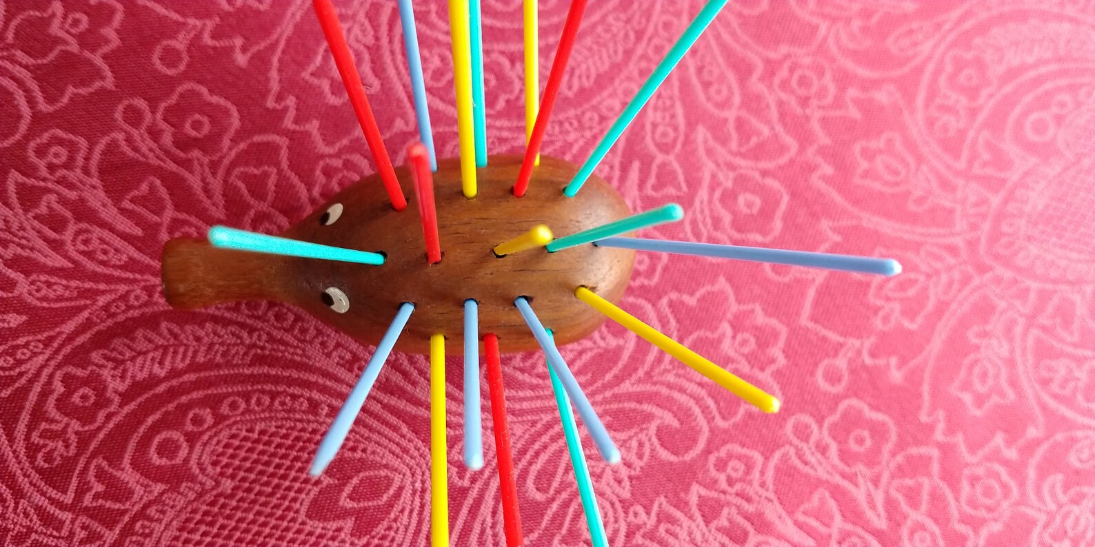 Hedgehog Made of Teak With Cocktail Skewers Etsy