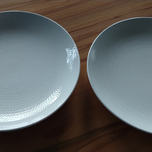 Set of two great plates 23 cm bla eld Rörstrand Sweden, Hertha Bengtson