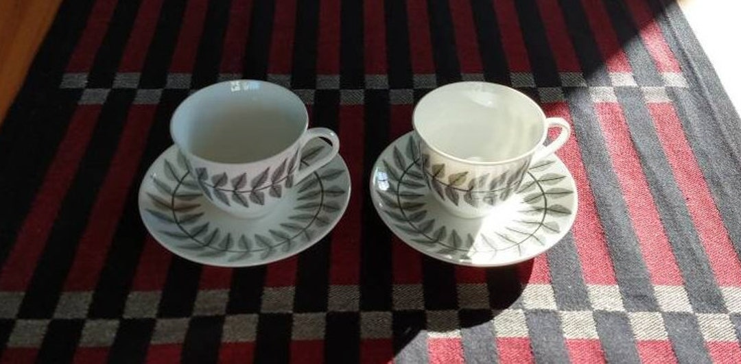 Set of Two Cups With Saucers, Maxim Von Gustavsberg Sweden