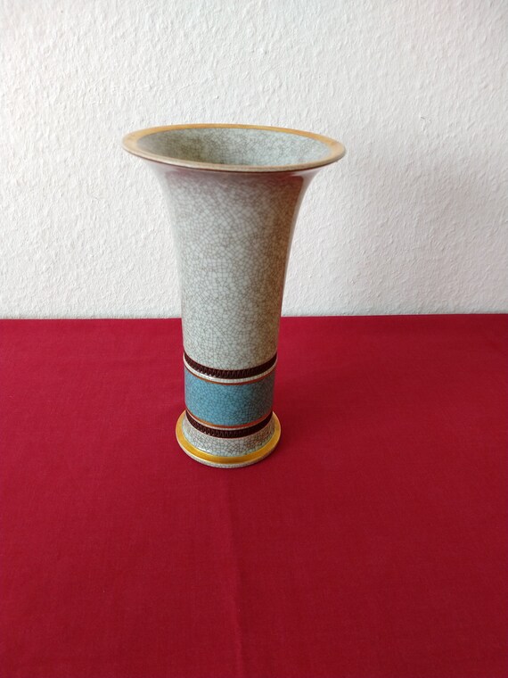Big Thrompet Vase Royal Copenhagen, Crackl Glazed - Etsy