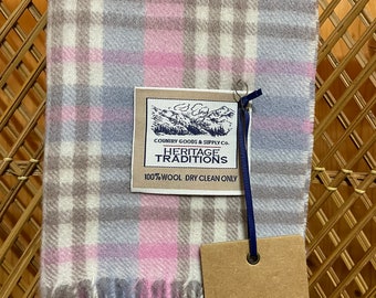 Ladies Pink/Blue Checked Soft Fleeced Wool