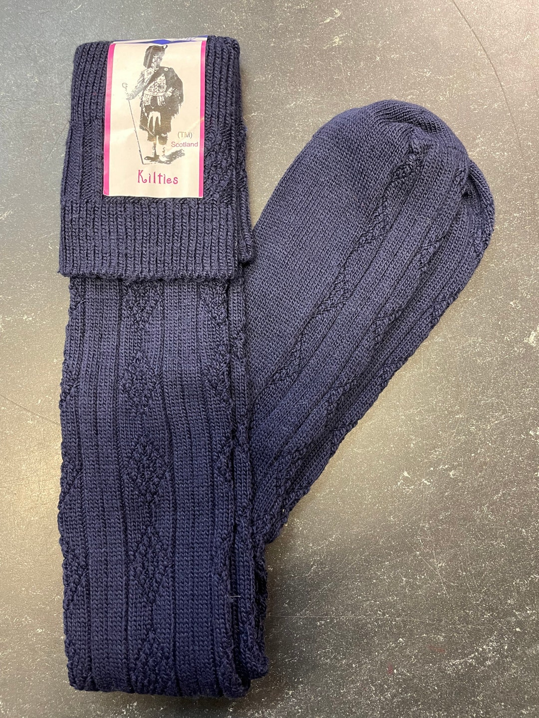 Scottish Navy Blue Kilt Socks Etsy