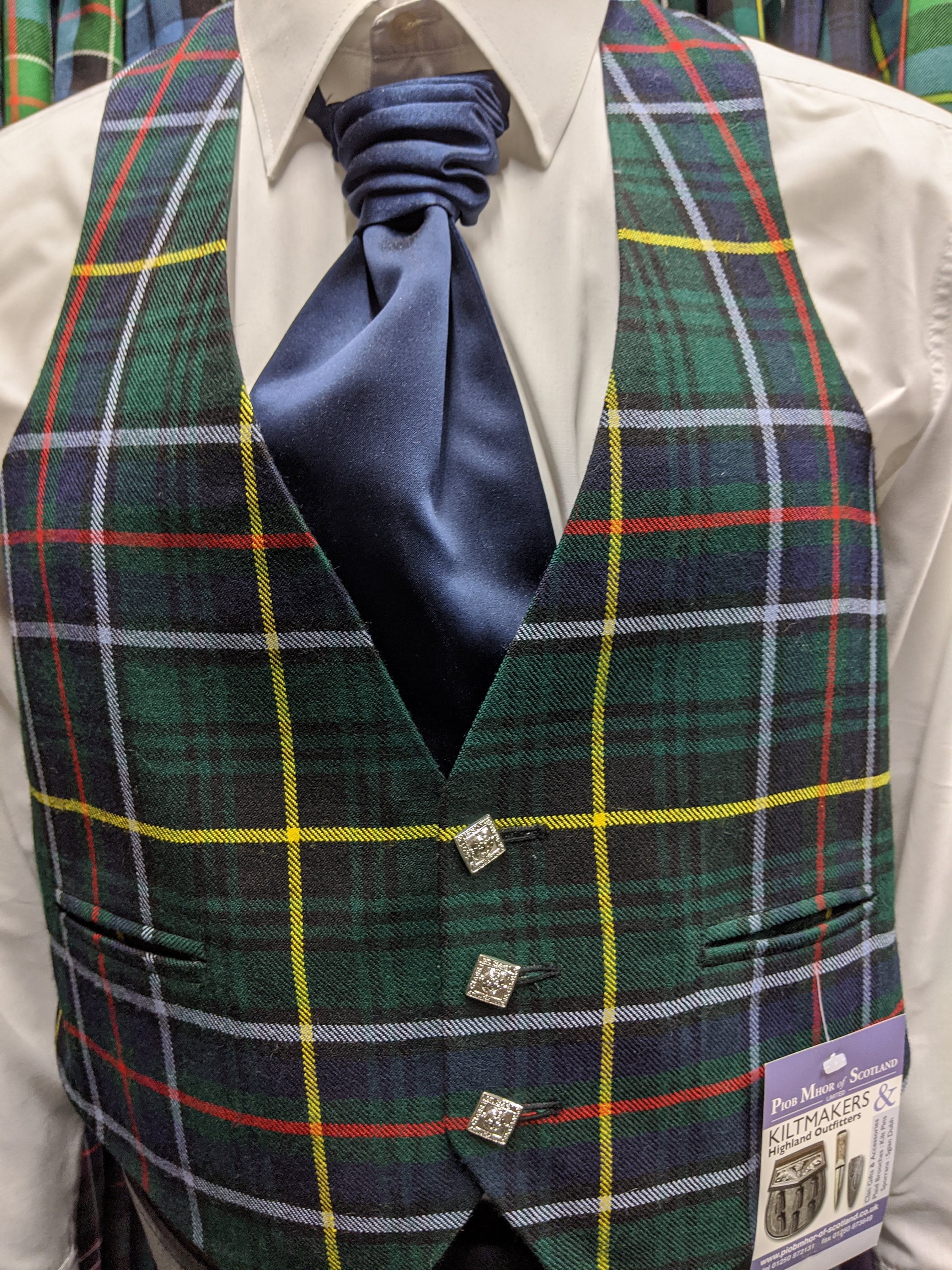 Image of Gents Mcinnes Tartan Waiscoat
