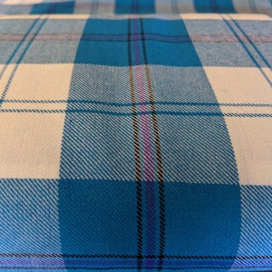 Dress Turquoise Cunningham Tartan (Double Width)