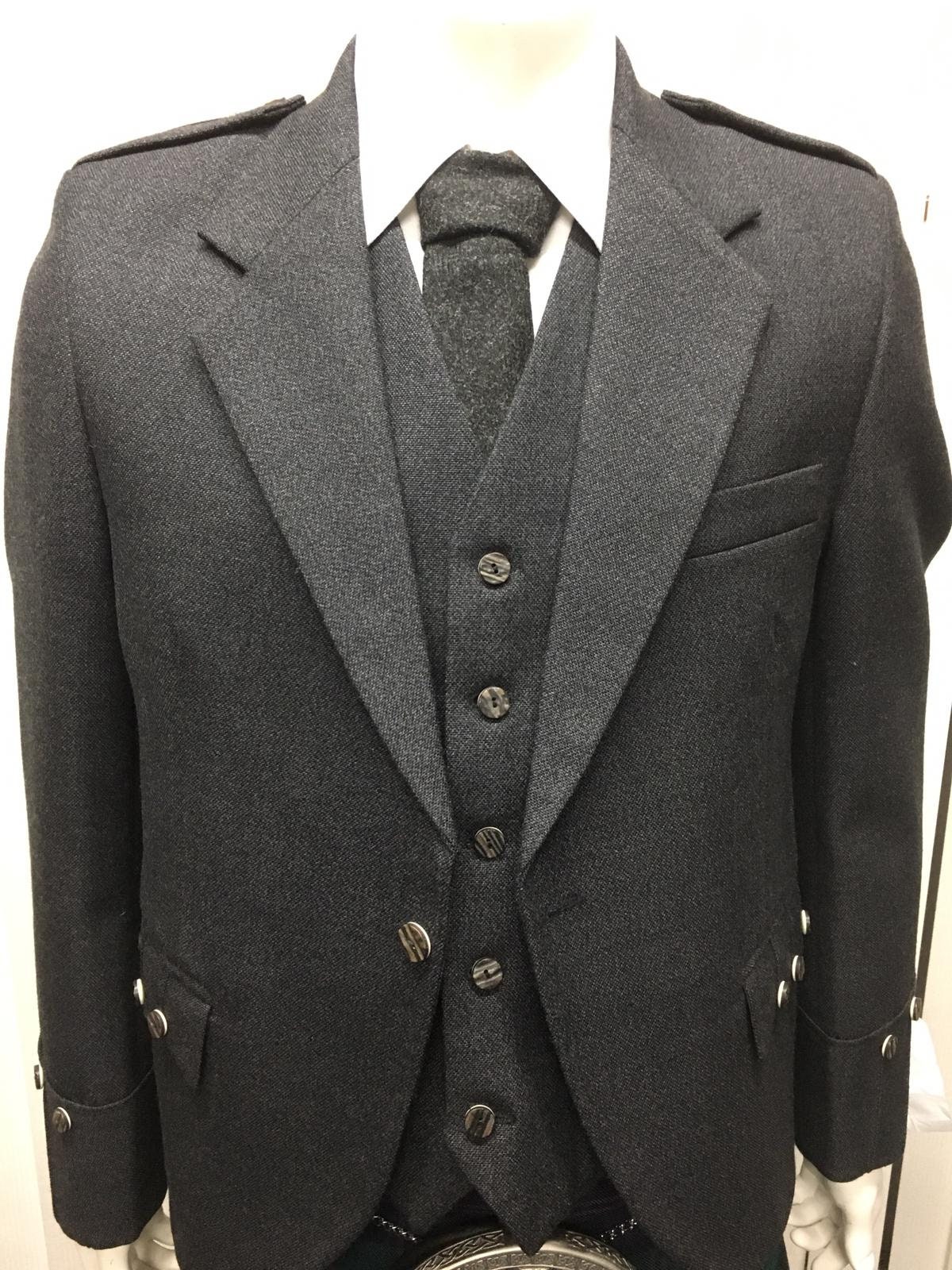 Image of Gents Arrochar Tweed Jacket With 5 Button Vest
