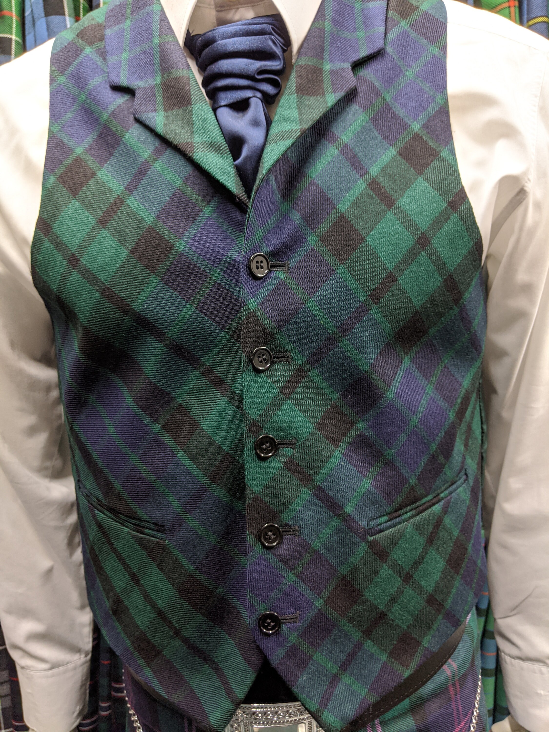 Image of Gents Modern Mackay Tartan Waistcoat