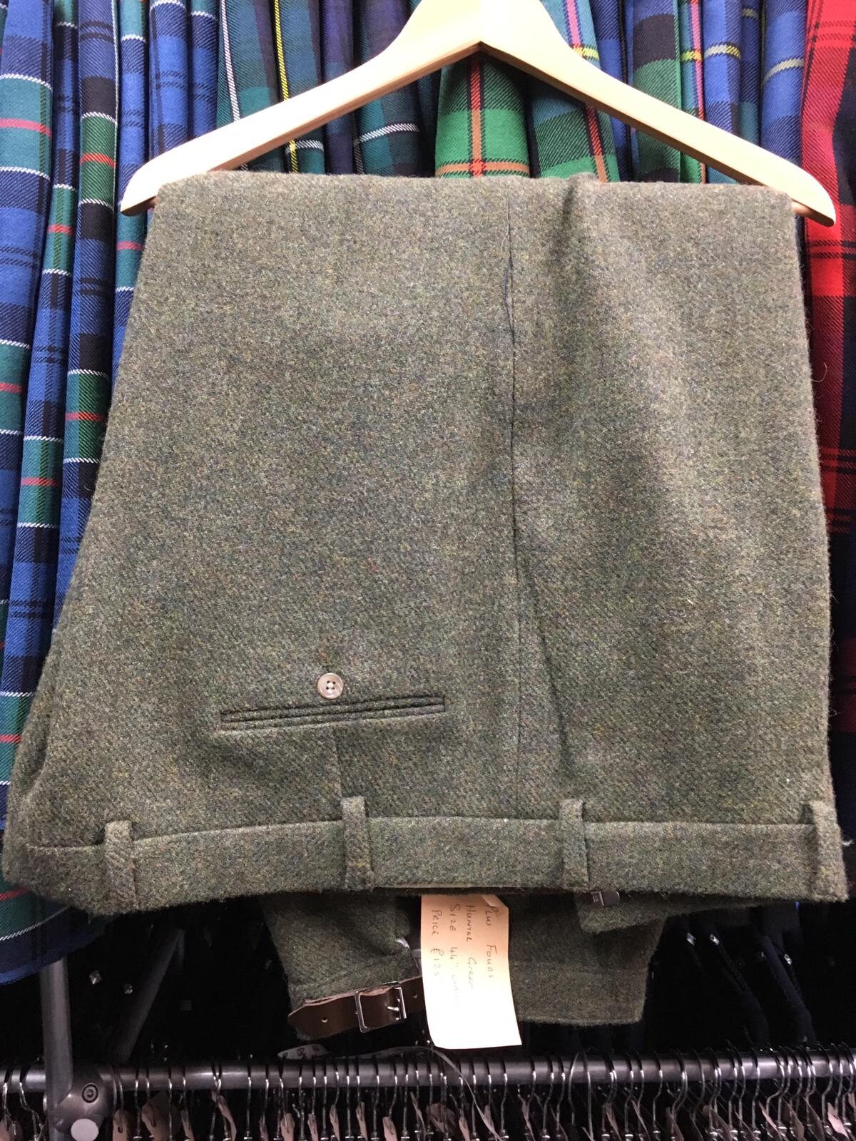 Image of Gents Hunter Green Tweed Plus 4's
