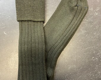 Scottish Merino Wool Luxury Khaki Kilt Socks