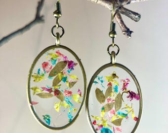 花のペンダントイヤリング