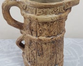 Hillstonia Pottery Jug Double Handled Marked 9722