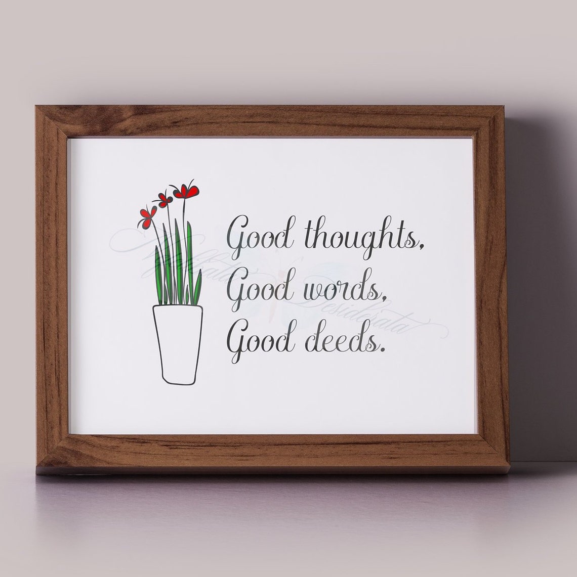 Good Thoughts Good Words Good Deeds Digital Download Printable | Etsy