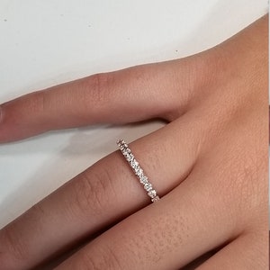 14k Yellow Gold Diamond Wedding Band: Half Eternity Ring, 0.50 ct