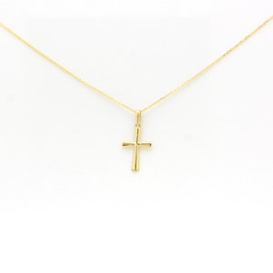 14 K Gold Cross / gold ladies cross / Baptism Communion Confirmation Cross
