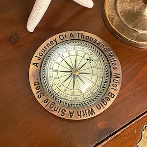 4 &quot;festes antikes Messing-nautisches Briefbeschwerer-Kompass, nautisches Geschenk, Abschlussgeschenk, Geschenk für Seemann