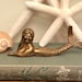 5" Antiqued Brass Mermaid Paper Weight, Antique Vintage Reproduction, Mermaid Gift, Mermaid Decor, Nautical Decor, Nautical Tabletop
