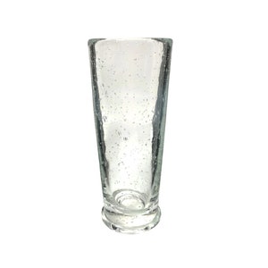 6-1/4&quot; Hand-Blown Clear Tavern 14-oz. Iced Tea Glass- Antique Vintage Style