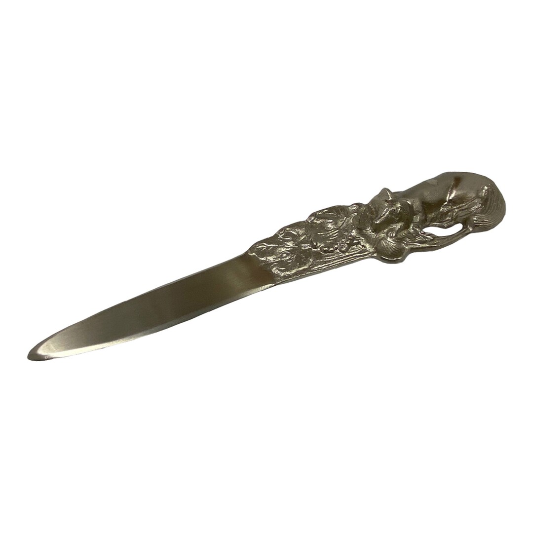 10 Pewterplated Fox Letter Opener Etsy