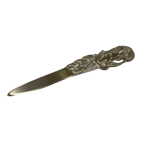 10" Pewter-Plated Fox Letter Opener