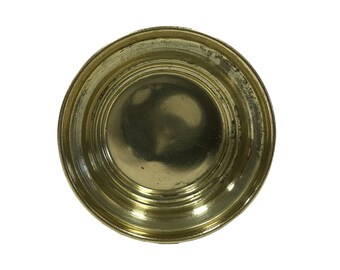 Vintage Tintenfass Aus Messing – Mit Schwingdeckel & Feder, 8,9 Cm