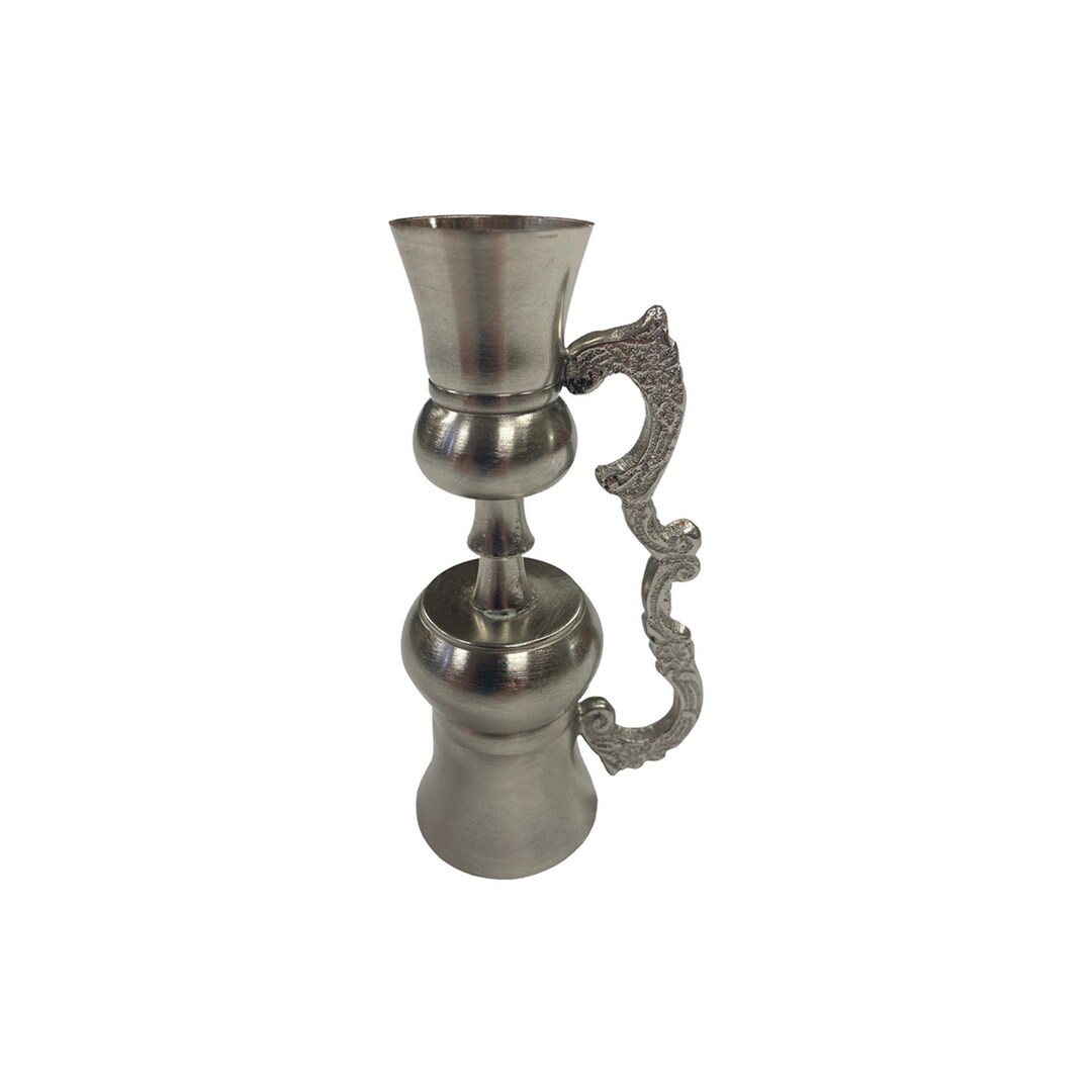 Pewter-Plated Double Jigger, Gift for Bartender, Groomsman Gift