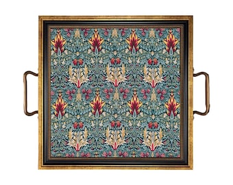 William Morris Snakeshead Decorative Tray, Vibrant Vintage Style Decor