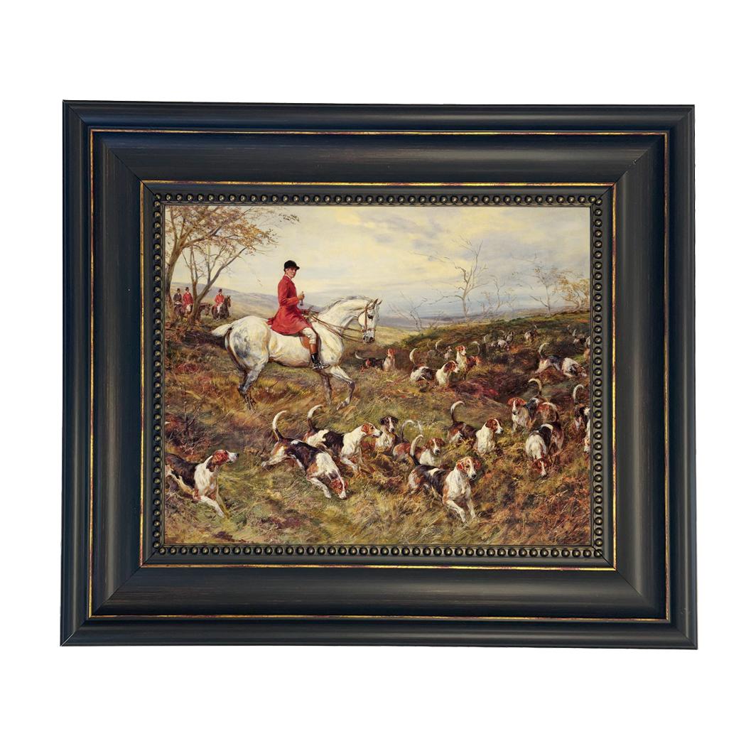 Master of the Hounds by Heywood Hardy Framed Canvas Print, English