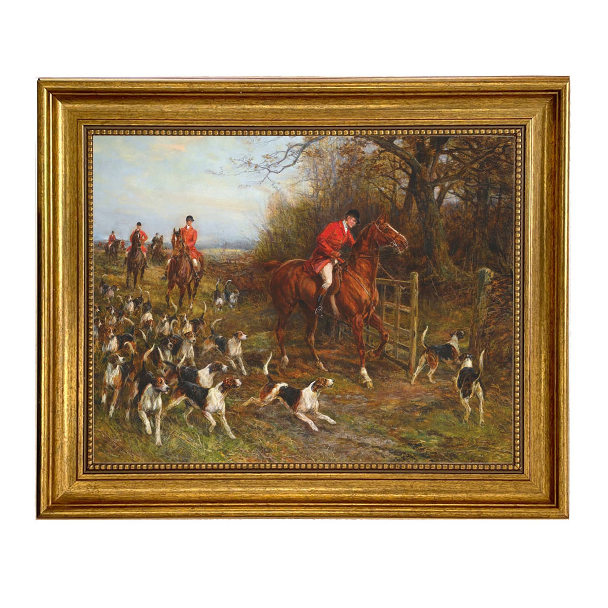 Framed Fox Hunting Print, Heading for Cover, English Equestrian