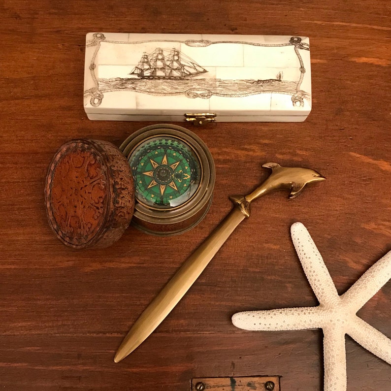 Nautical Desk Accessory Tabletop Decor Set Etsy