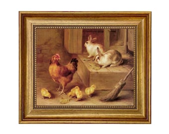Farm Animal Canvas Print, Farmhouse Wall Art, Gallery Wall Decor