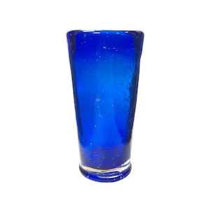 6-1/4&quot; Hand-Blown Cobalt Tavern 14-oz. Water Glasses- Antique Vintage Style